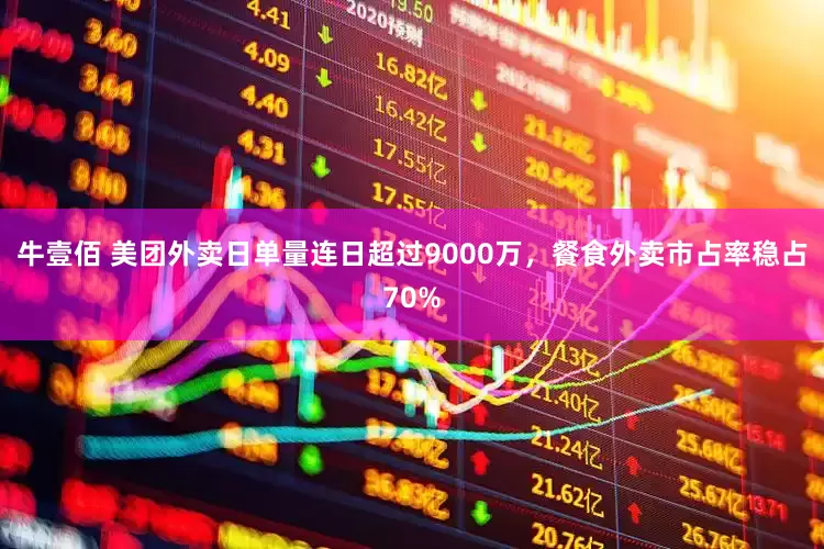 牛壹佰 美团外卖日单量连日超过9000万，餐食外卖市占率稳占70%